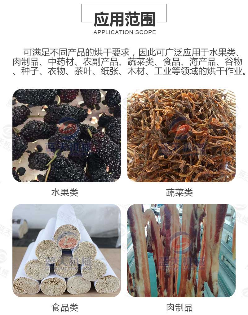 桑葚烘干機應(yīng)用范圍